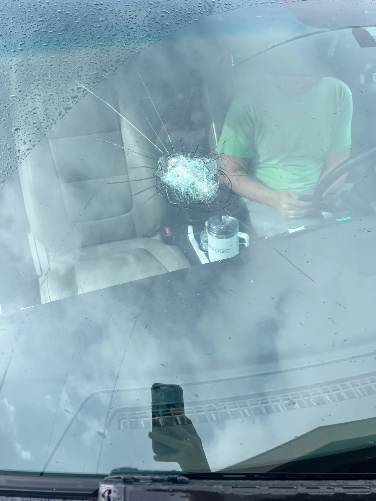 Very Smooth Auto Glass technician performing a mobile windshield resin repair